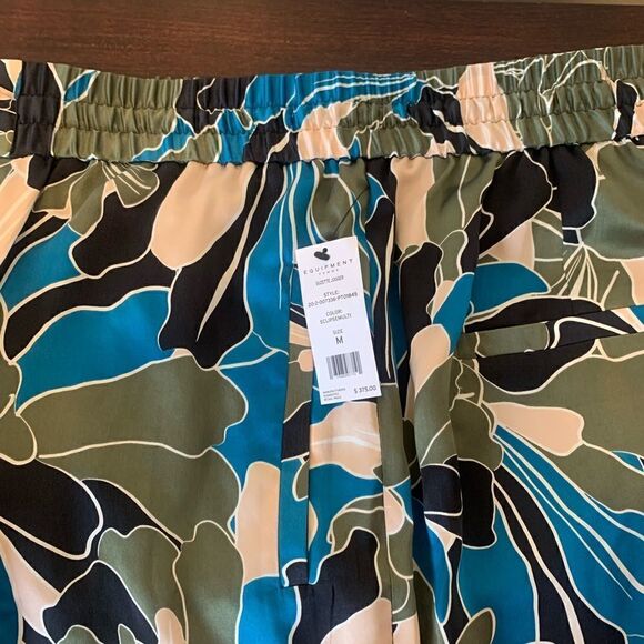 Equipment suzette drawstring floral print 100% silk pant💥size M, L, XL , NWT - Picture 4 of 13